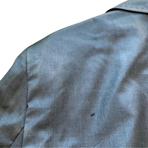 Feraud Virgin Wool Short Sleeve Buttoned Blazer Jacket Dark Gray Size FR48 US 16 - Picture 6 of 8